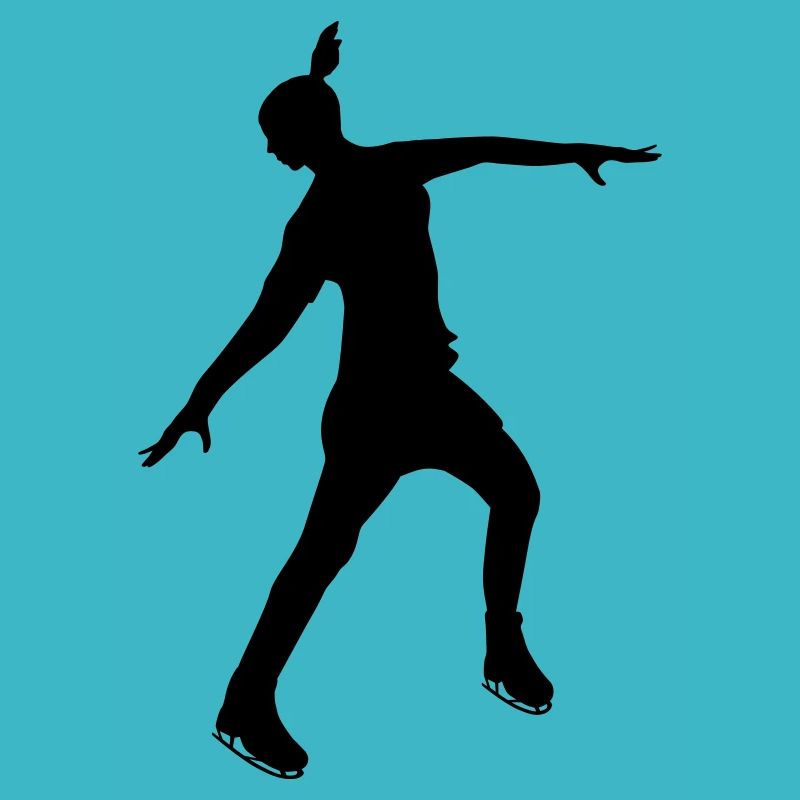 Eiskunstläuferin in stabiler Pose