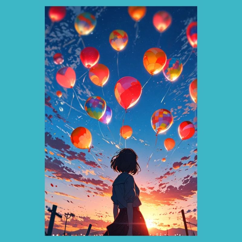 Mädchen mit Ballons