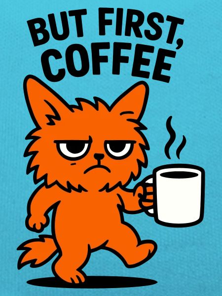 But first coffee cat