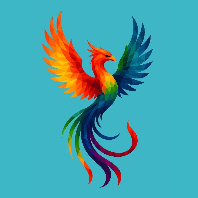 WPAP Style Animals - Phoenix