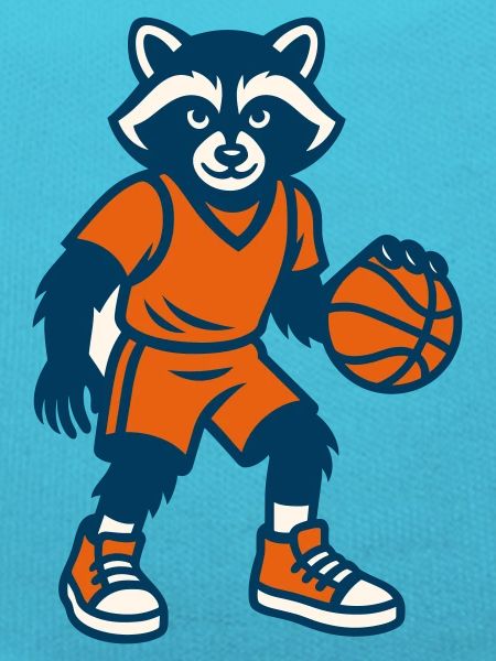 Basketball Waschbär
