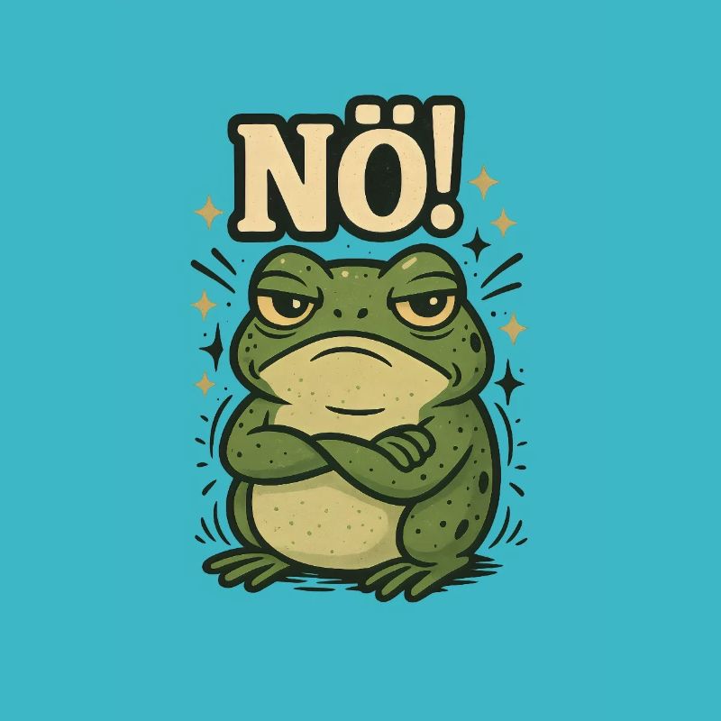Statement Frosch Nö Fun Design Nein