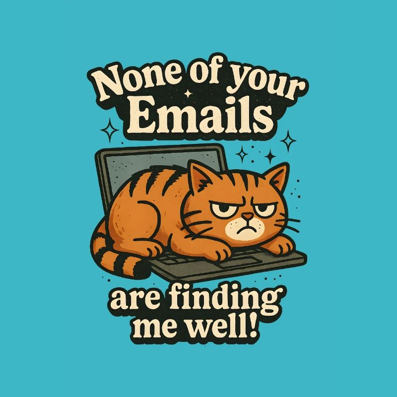 Email Office Funny Statement with Cat