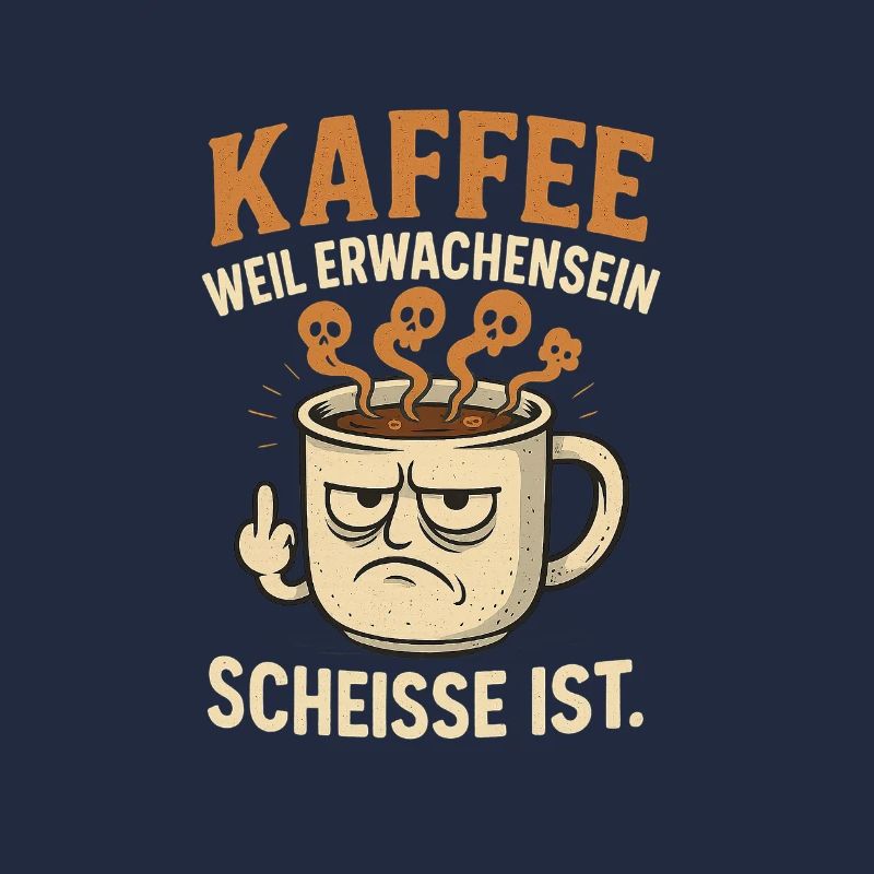 Coffee graphic with humorous message