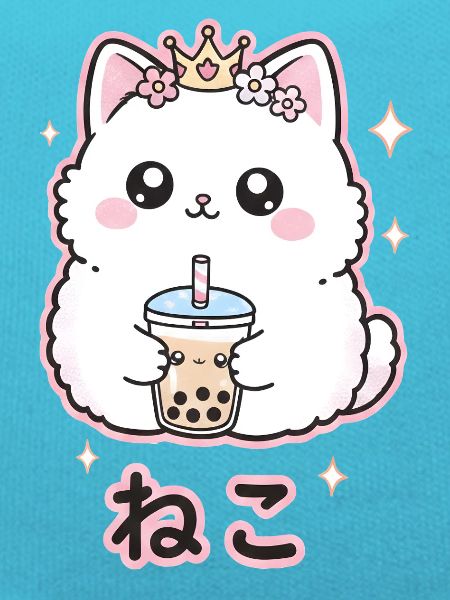 Katzenkönigin mit Bubble Tea