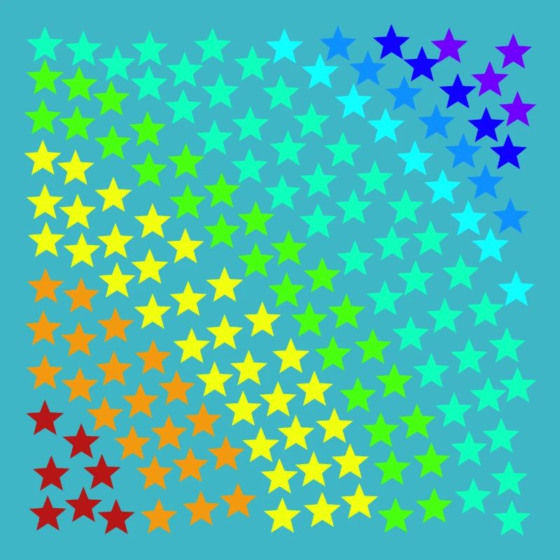 Rainbow Star Stars Colorful Gift Idea Pattern