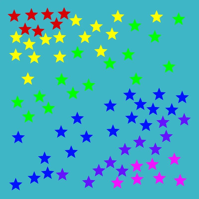 Regenbogen Sterne bunt Geschenkidee