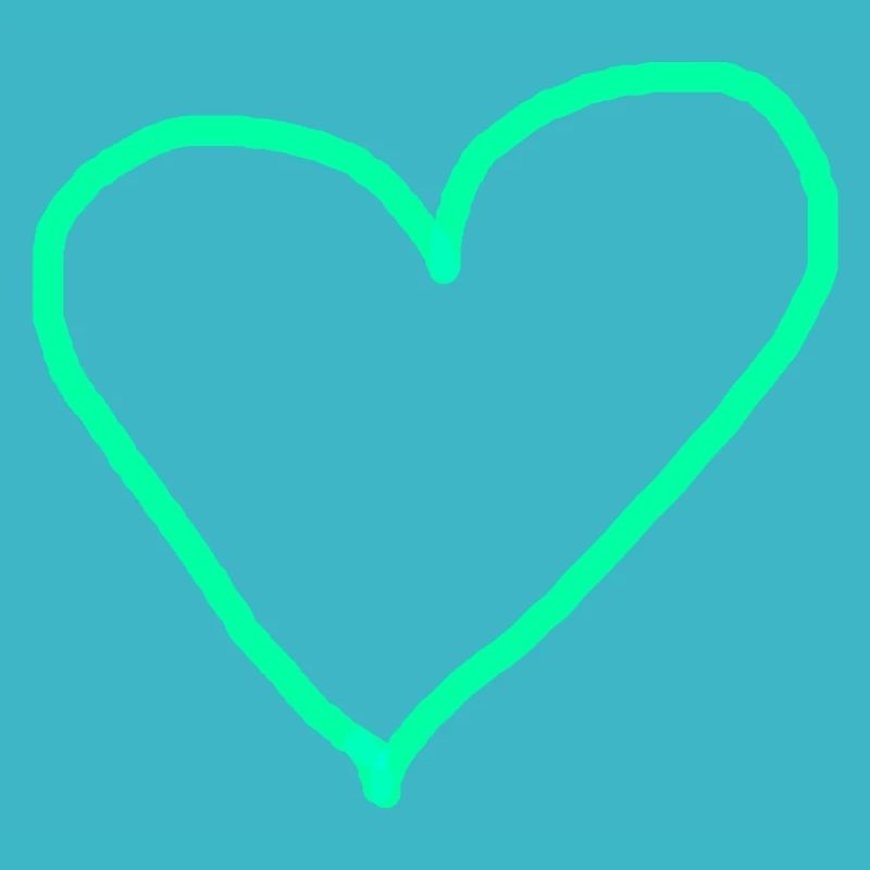 Idée cadeau coeur turquoise Turquoise vert bleu amour