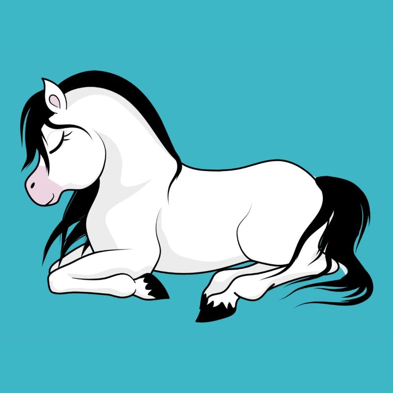Lying pony