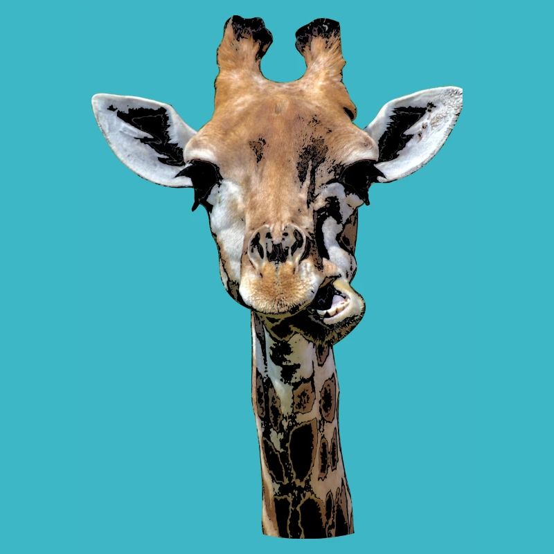 girafe drôle à mâcher