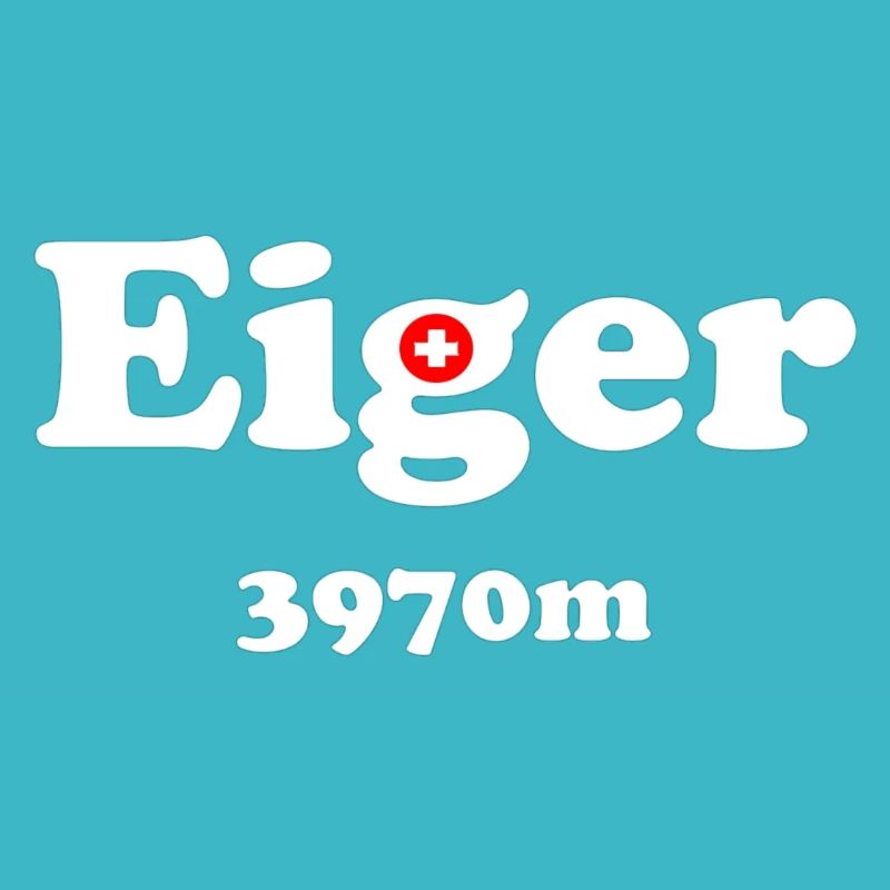 Eiger mit Schweizerkreuz