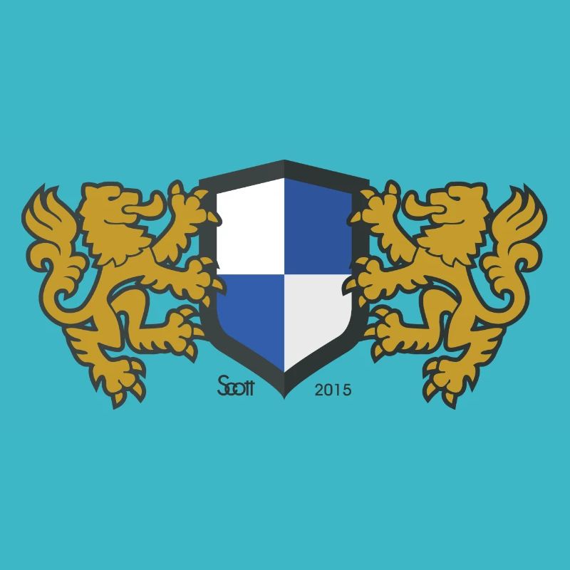 crête de lion bleu blanc