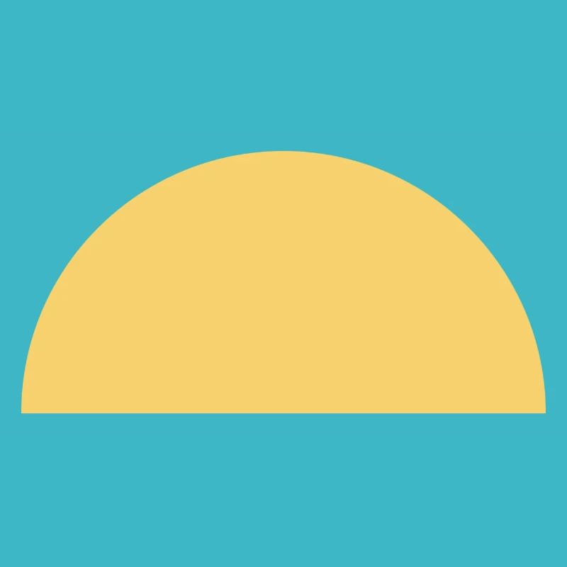 Pluto - semicircle yellow