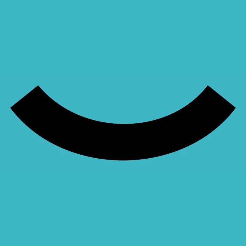 Banner curved bottom Black