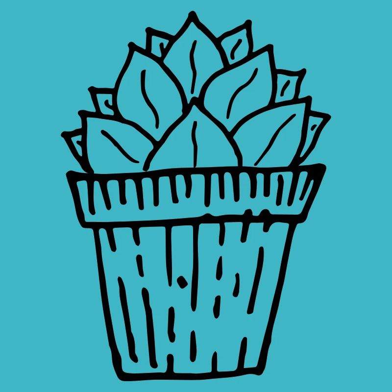 Cactus peint à la main