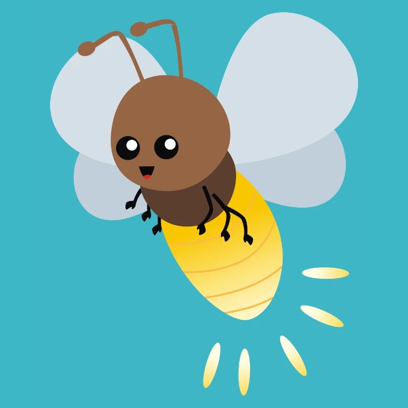 Cute firefly cartoon