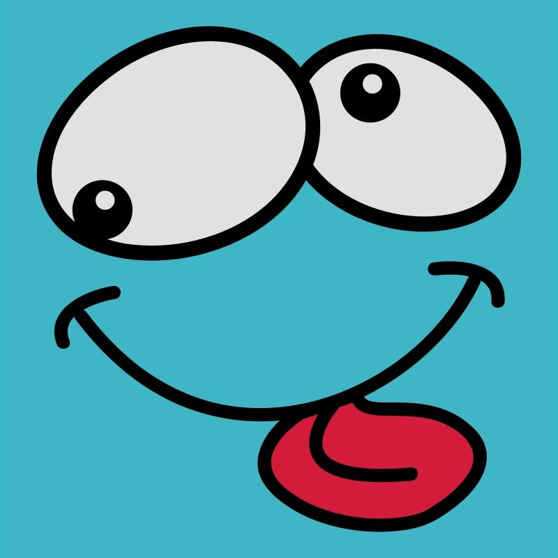Stupide Crazy Grimace Comic Cartoon Face