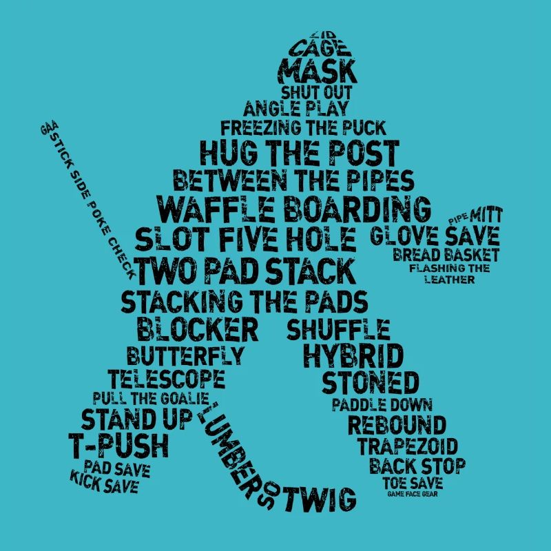 Goalie Lingo - Grunge Text-Version (Schwarzdruck)