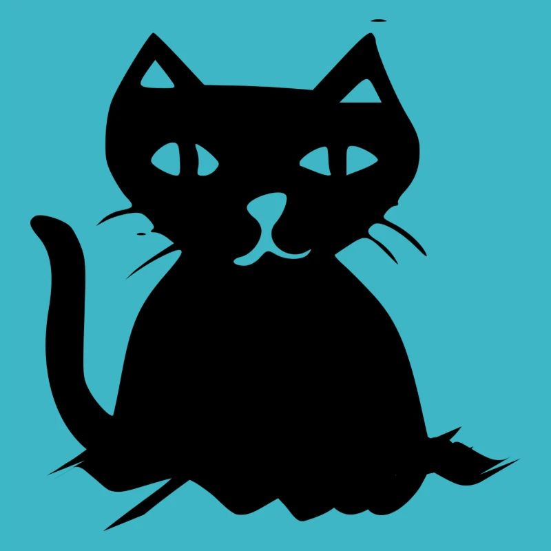 GEZEICHNETE SCHWARZE KATZE