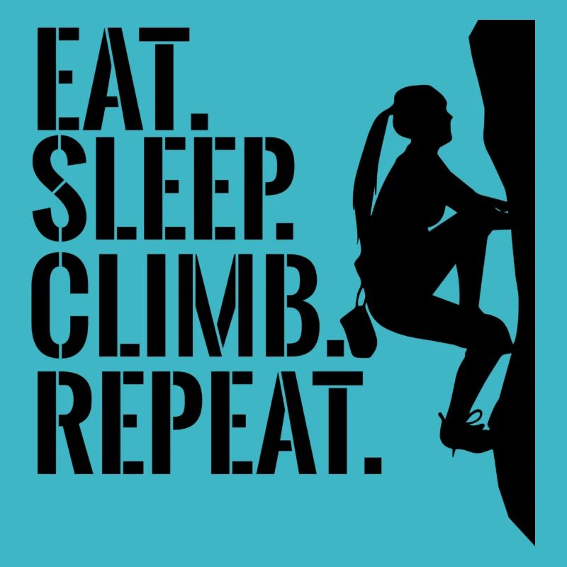 Eat sleep climb repeat grafic desing klettern gift