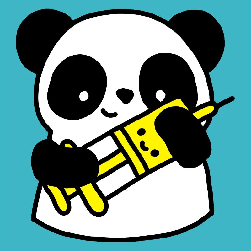 Infirmière de panda avec la seringue