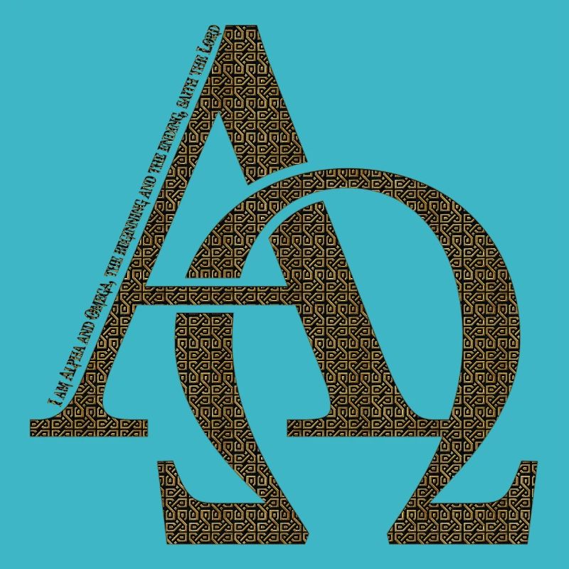 Symbol beginning end Alpha Omega God Christian
