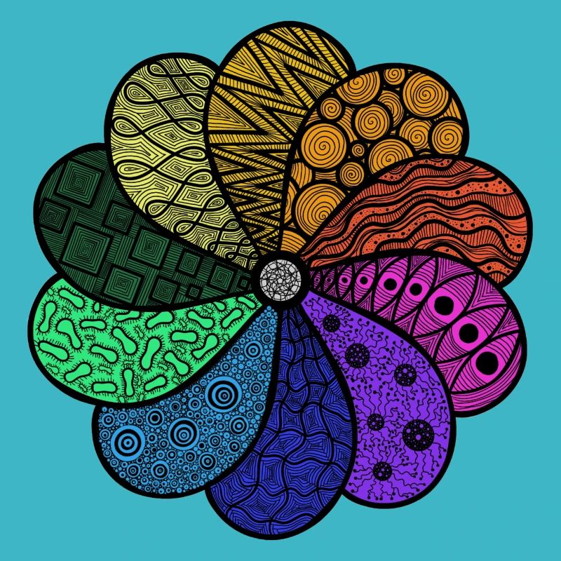 Zentangle Blume