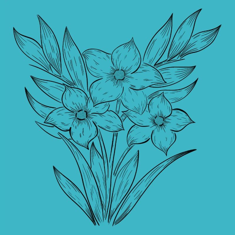 Illustration Fleurs Soleil