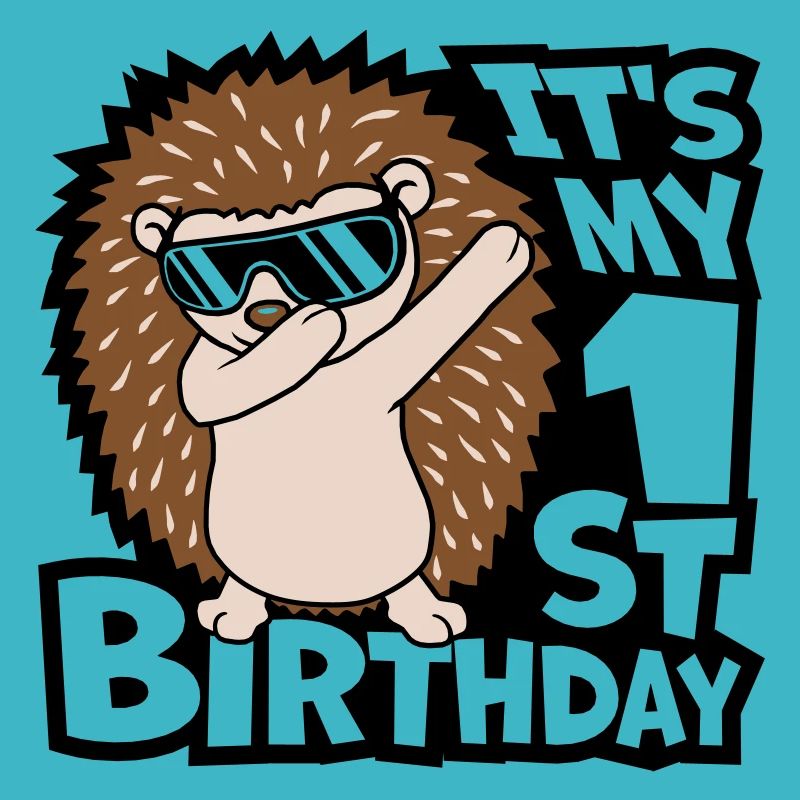 1st birthday dabbing Igel