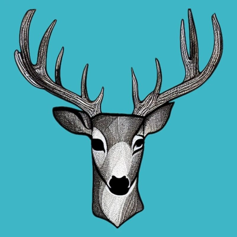Hirschkopf im Herbst Hirsch Geweih Bock Reh Kitz