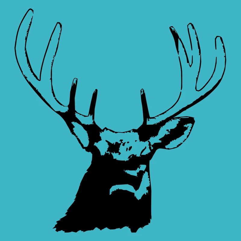 Deer Head in Autumn Deer Antlers Goat Deer Vector