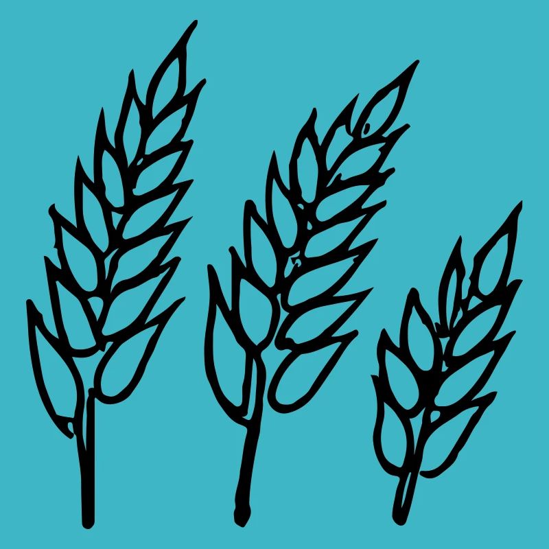 Weizen Illustration Brotbäcker Geschenkidee