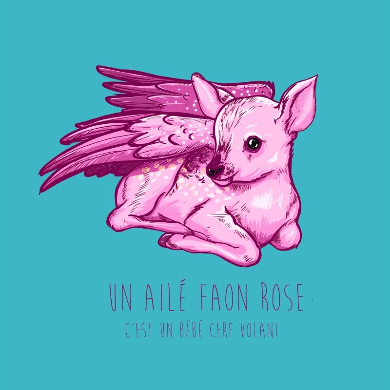 Ailé faon rose