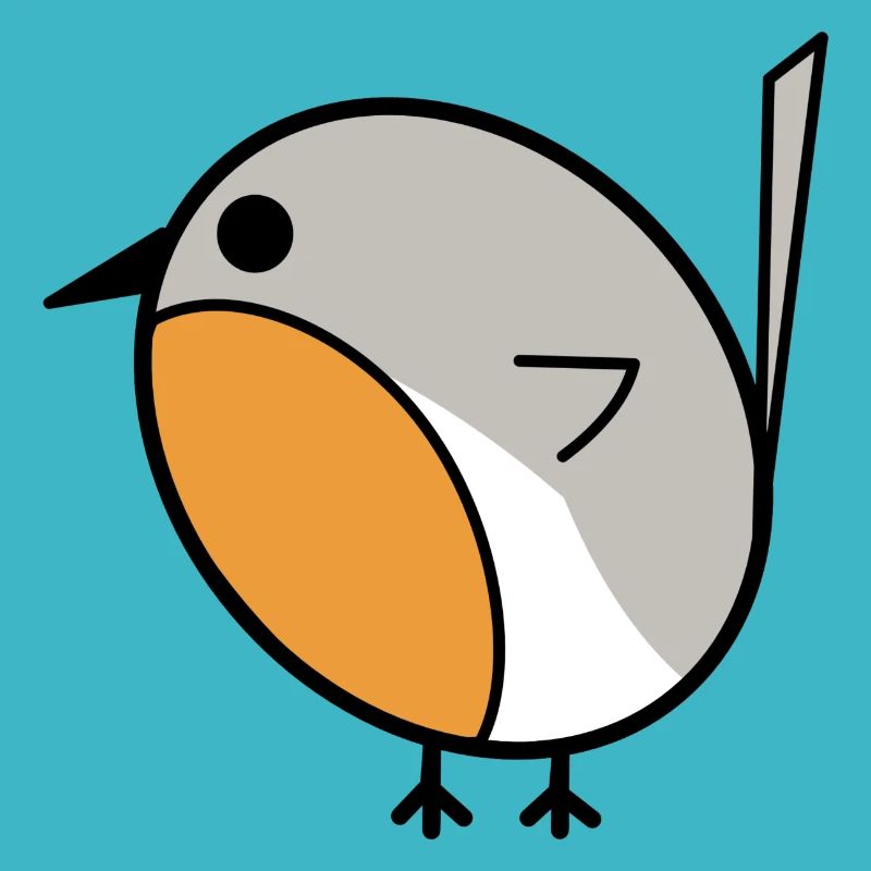 Süßer kleiner Rotkehlchenvogel