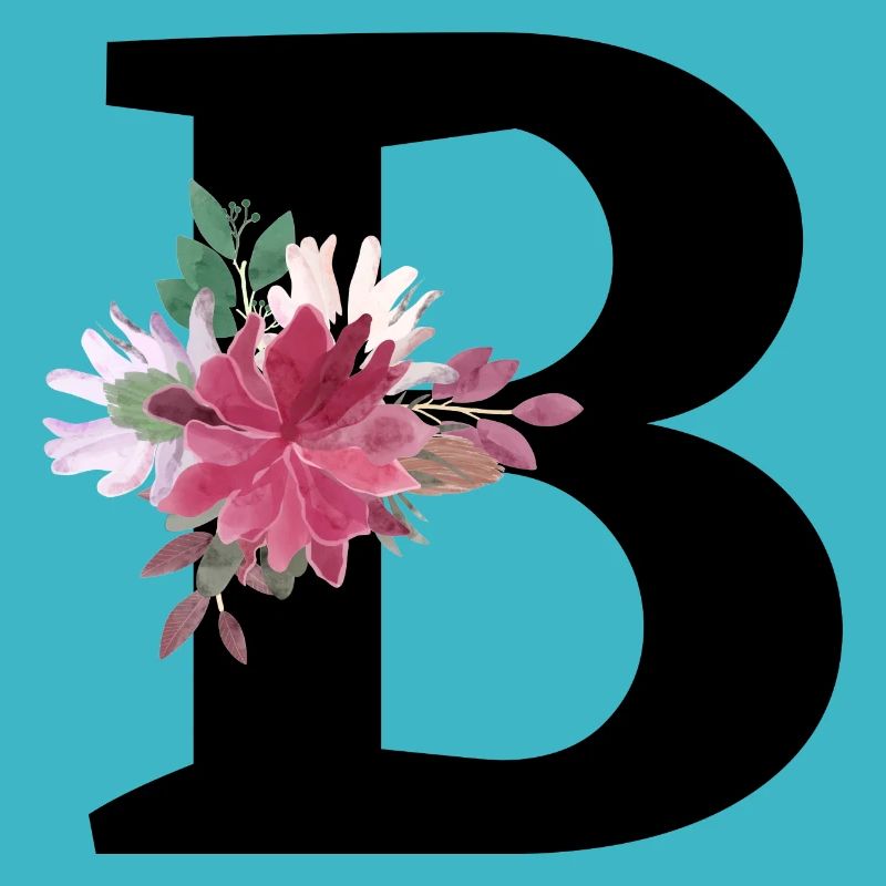 Lettre b floral