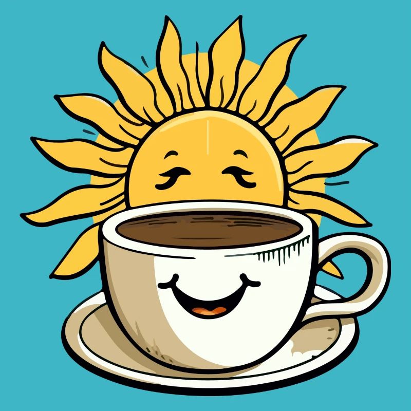 Soleil matinal et café