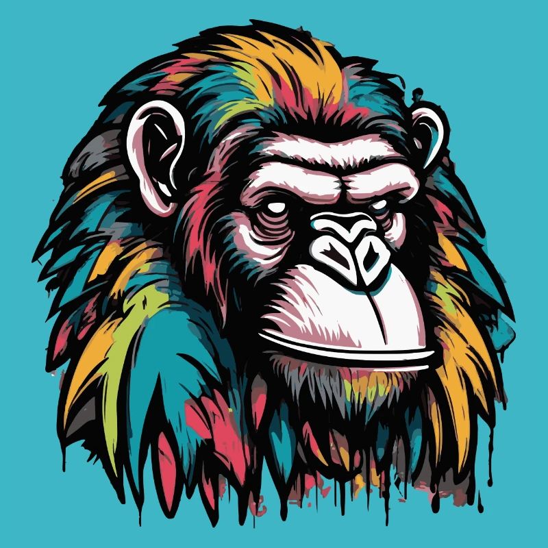 Graffiti de tête de singe