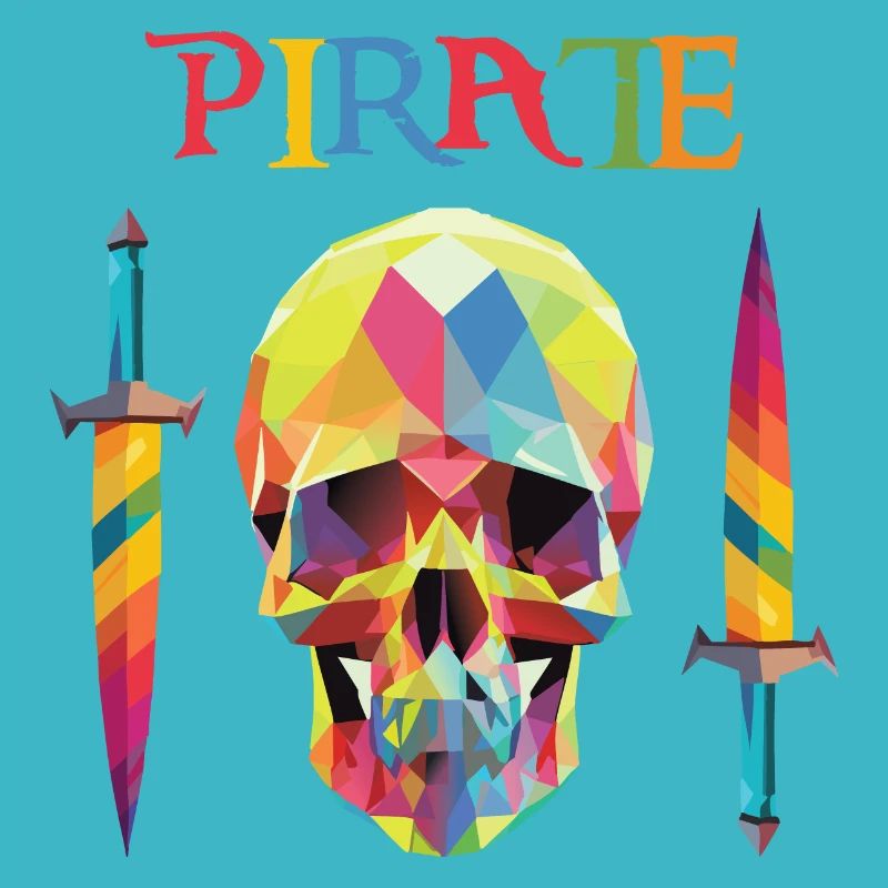 Pirate - Crâne Low Poly