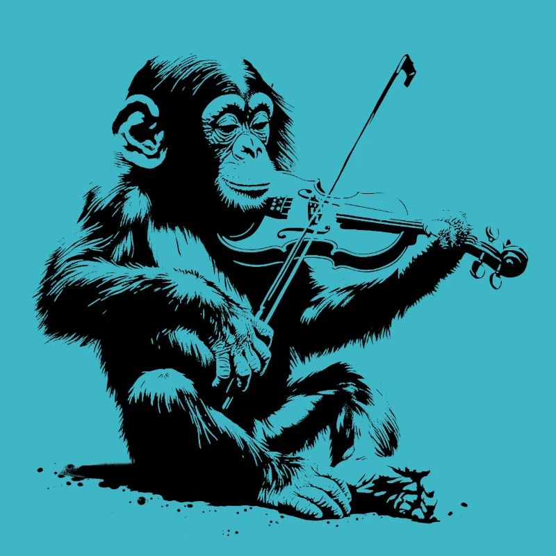 Violon Violon dans Monkey Orchestra Banksy Style