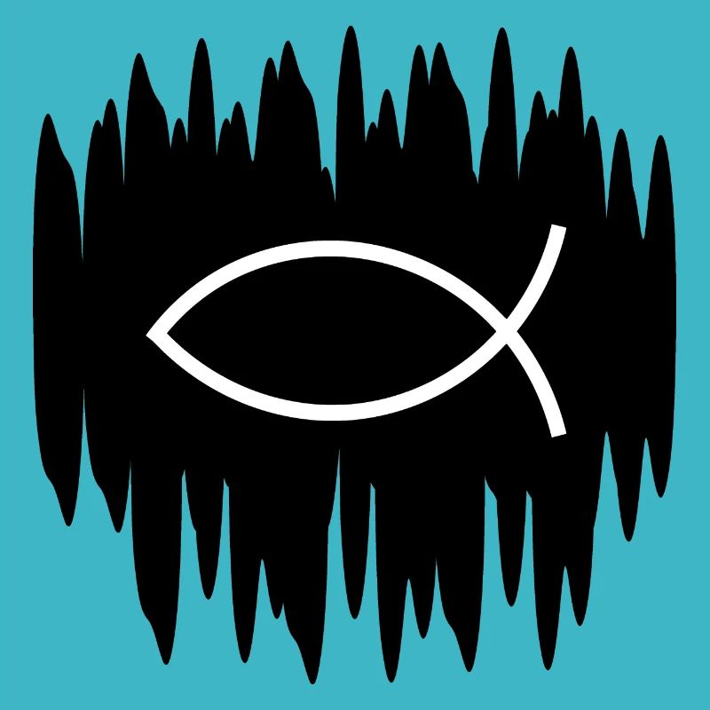 Jesus Fish White Black Ichthys Fish Fish
