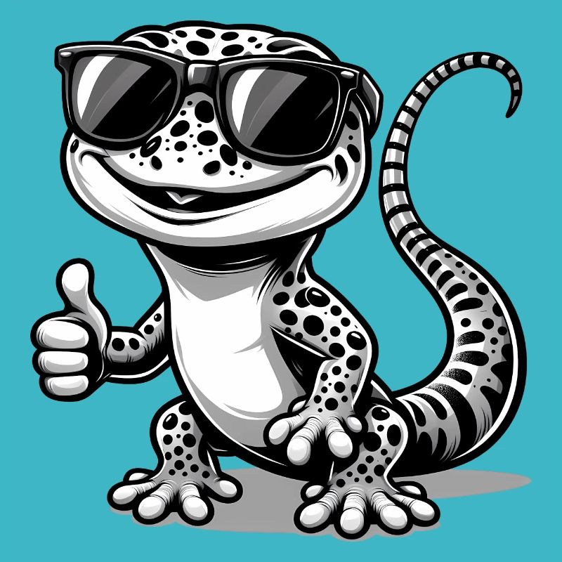 Gecko avec lunettes de soleil