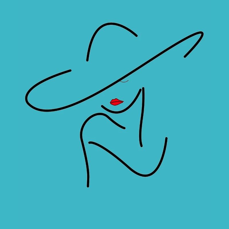 Abstrait Elégant Dame Gracieuse Beauté Femme Chic
