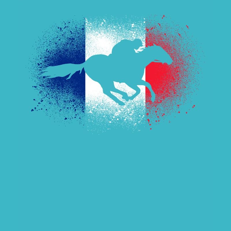 Drapeau de cheval de cadeau de cavalier de cheval de France