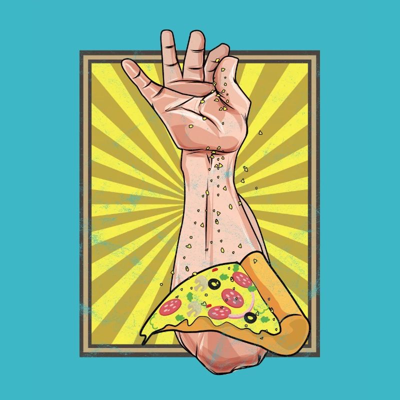 Salt Bae Pizza Meme Geschenk Tshirt