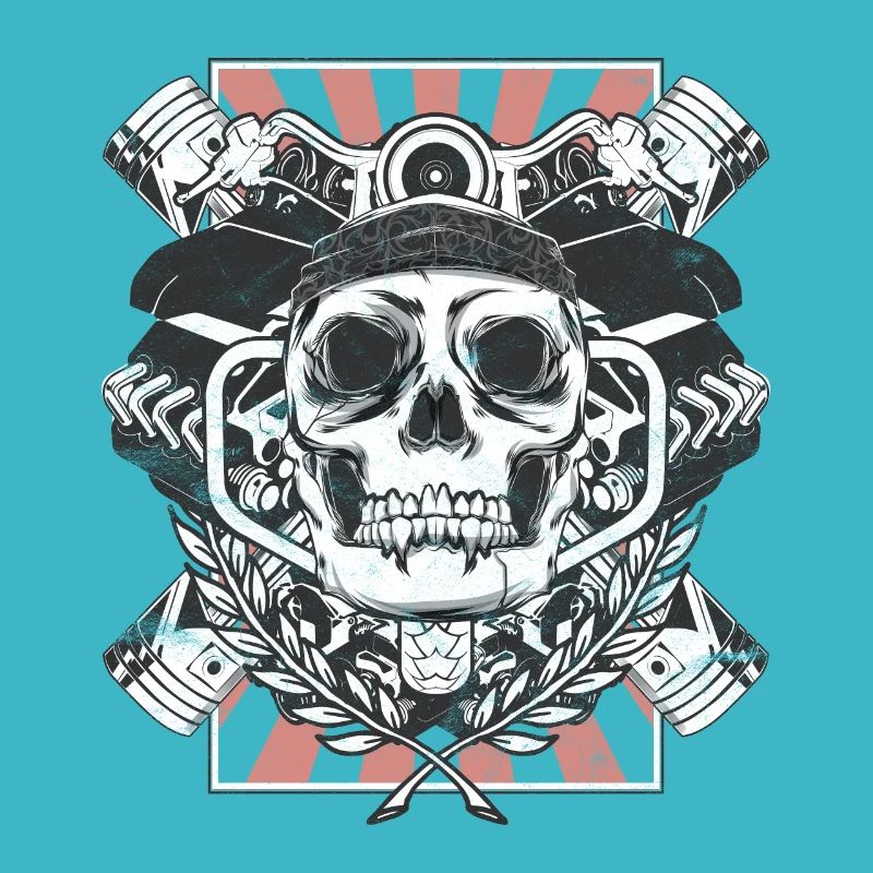 Biker Motrorradfahrer Skull skull