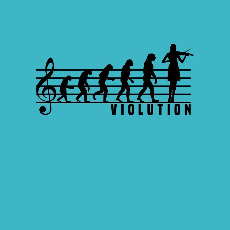 Violoniste Violon Violon Partition Evolution Music Gift
