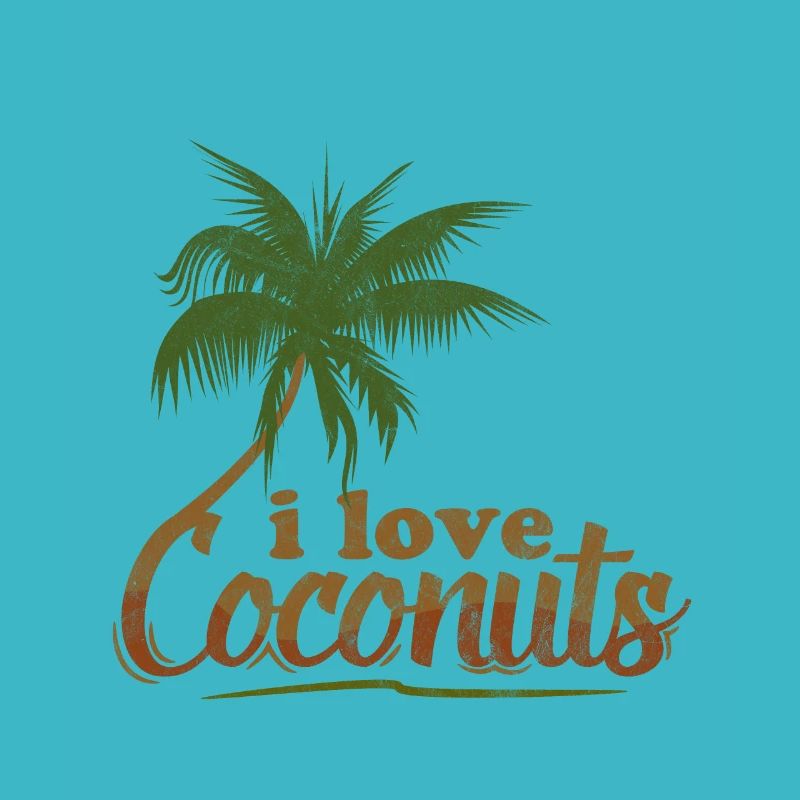 I love I love coconuts coconut palm coconuts
