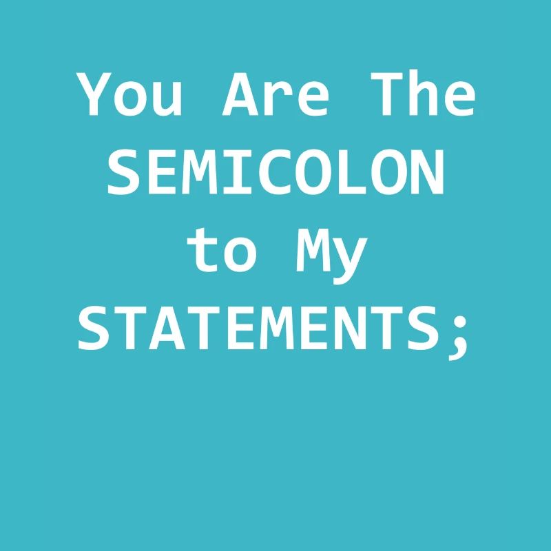 Programmer Semicolion Computer Science Gift