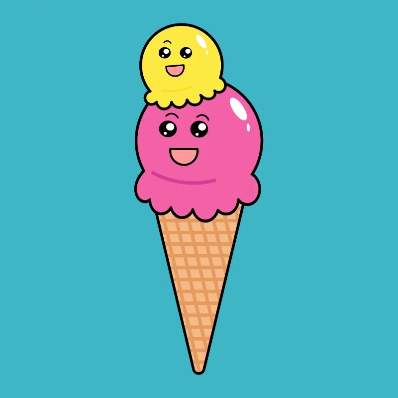 Cool ice cream cone