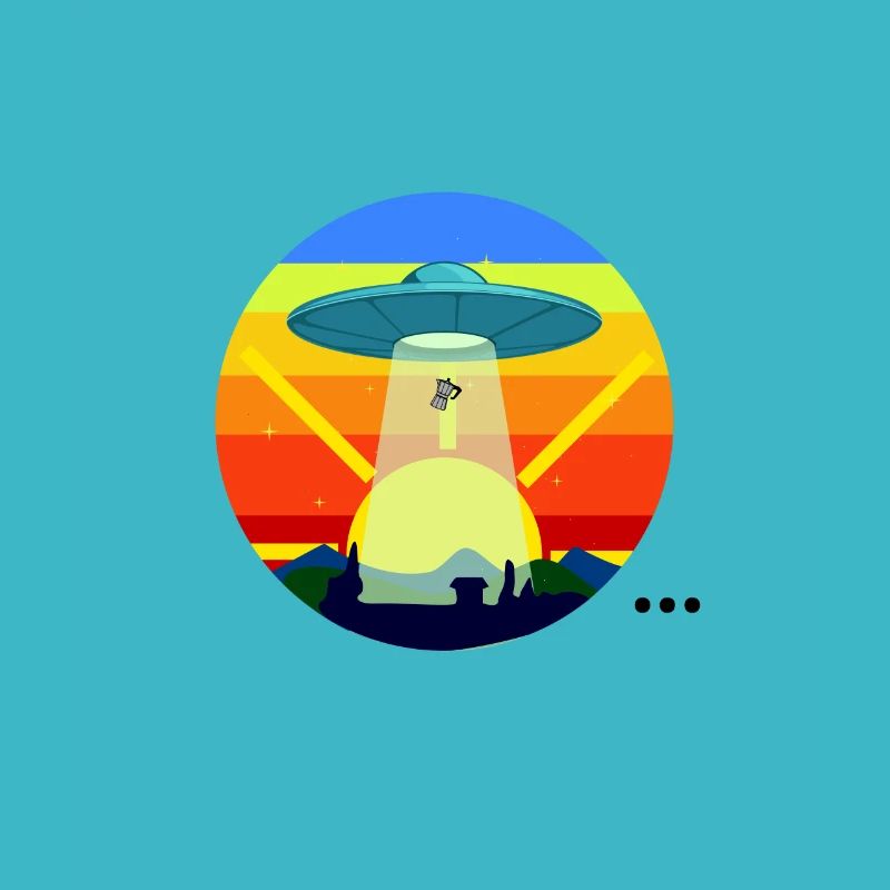 Ufo Stealing Coffee